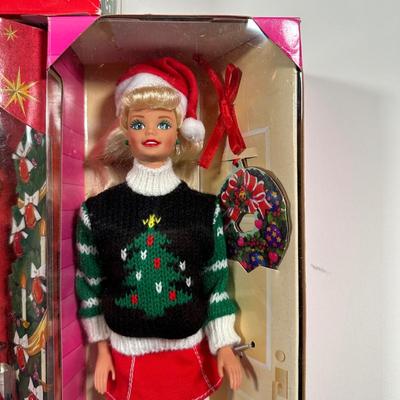 LOT 259: Vintage Holiday/Winter Barbie Collection in Packaging