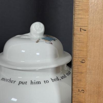 LOT 268: Wedgwood Beatrix Potter Teapot, Vintage Otagiri Music Boxes: Home Sweet Home & You've Got a Friend