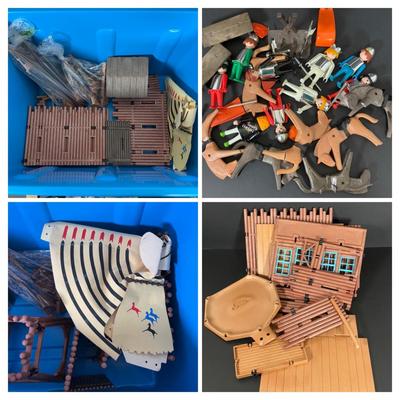 LOT 269: Playmobile Figures, Horse, Fort, Teepee
