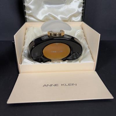 LOT 273: Anne Klein Perfume, Ralph Lauren Crossbody Clutch, Porcelain Music box, Lip Stick/Coin Purse & More