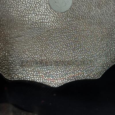 LOT 276: Waterford Crystal Vanity Bow: Powder/Trinket, Vintage Godinger Silver-Plated Trinket Box, Royal Europe Bud Vase, International...