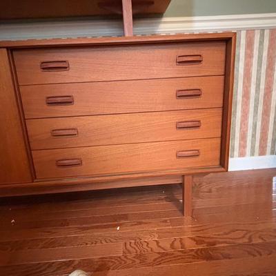LOT 277: Mid-Century Modern Danish Teak Credenza with Display Top