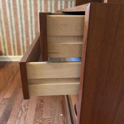 LOT 277: Mid-Century Modern Danish Teak Credenza with Display Top