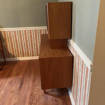LOT 277: Mid-Century Modern Danish Teak Credenza with Display Top
