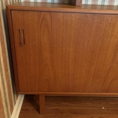 LOT 277: Mid-Century Modern Danish Teak Credenza with Display Top