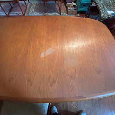 LOT 278: Mid-Century Modern Danish Teak Table and 6 Chairs