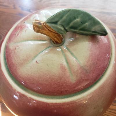 McCoy Ceramic Apple Cookie Jar & Pioneer Woman Sifter (GB-KD)