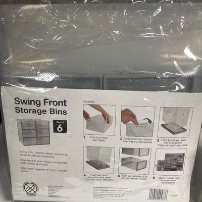 6 Swing Front Storage Bins