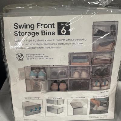 6 Swing Front Storage Bins