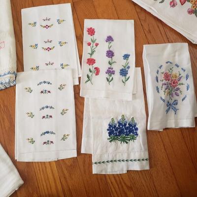 Embroidered Napkins, Tea Towels, Pillow Cases and Table Cloths (GB-KD)