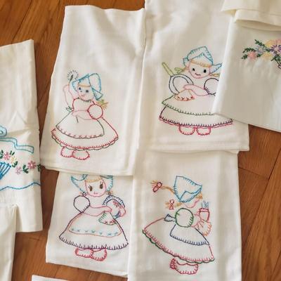 Embroidered Napkins, Tea Towels, Pillow Cases and Table Cloths (GB-KD)
