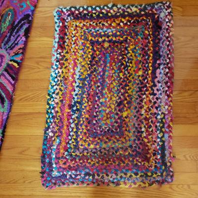 Nomad Hand Braided Rug and Sari Floral Rug (GB-KD)