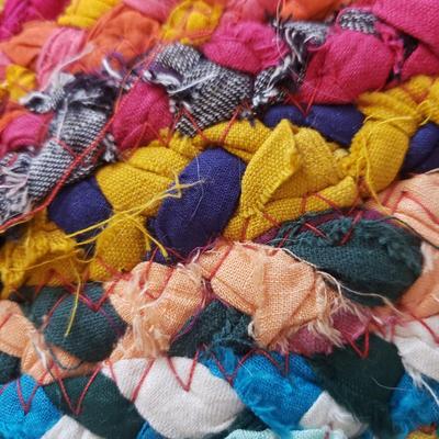 Nomad Hand Braided Rug and Sari Floral Rug (GB-KD)