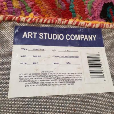 Nomad Hand Braided Rug and Sari Floral Rug (GB-KD)