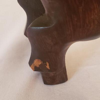 Hand Carved Buffalo, Stone Buffalo and Clay Bowl (GB-KD)