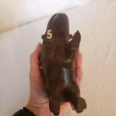 Hand Carved Buffalo, Stone Buffalo and Clay Bowl (GB-KD)