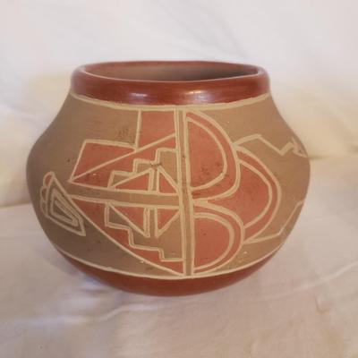 Hand Carved Buffalo, Stone Buffalo and Clay Bowl (GB-KD)
