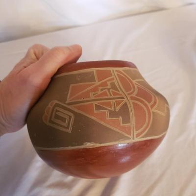 Hand Carved Buffalo, Stone Buffalo and Clay Bowl (GB-KD)