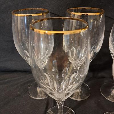 Gorham Diamond Gold Crystal Stemware 38 Pcs. (LR-SD)