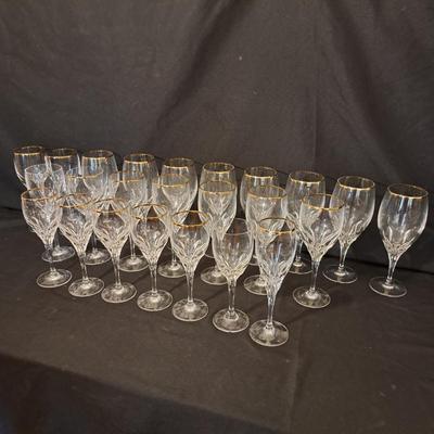 Gorham Diamond Gold Crystal Stemware 38 Pcs. (LR-SD)