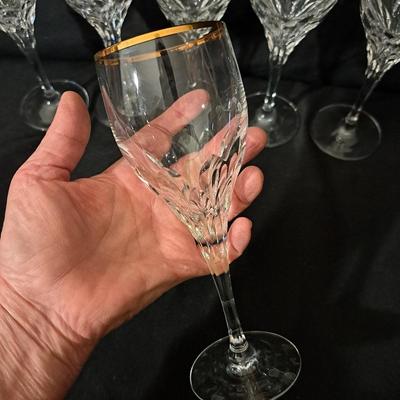 Gorham Diamond Gold Crystal Stemware 38 Pcs. (LR-SD)