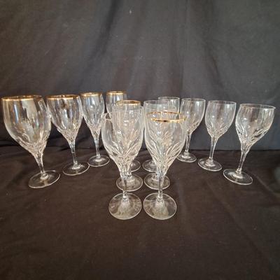 Gorham Diamond Gold Crystal Stemware 38 Pcs. (LR-SD)