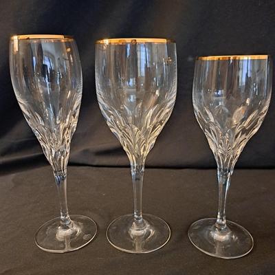 Gorham Diamond Gold Crystal Stemware 38 Pcs. (LR-SD)
