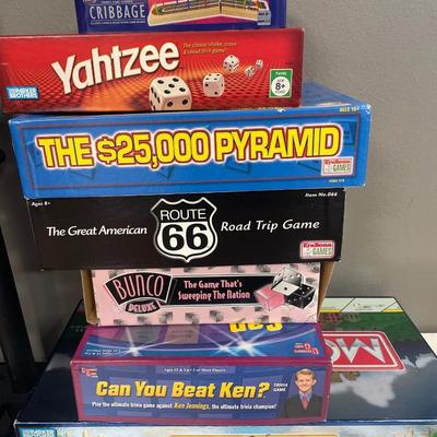 Board games that have been opened