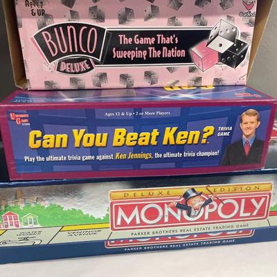 Board games that have been opened