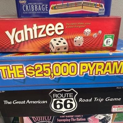 Board games that have been opened