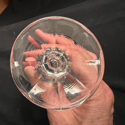 Set of Cut Glass Star Pattern Goblets (LR-SD)