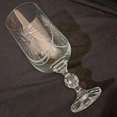 Set of Cut Glass Star Pattern Goblets (LR-SD)