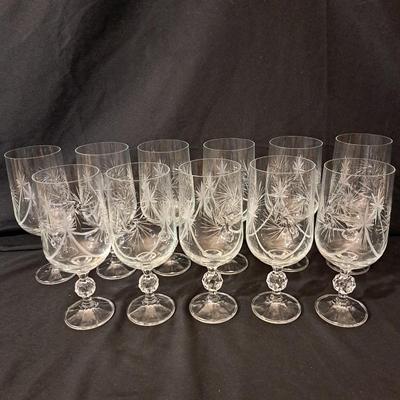 Set of Cut Glass Star Pattern Goblets (LR-SD)