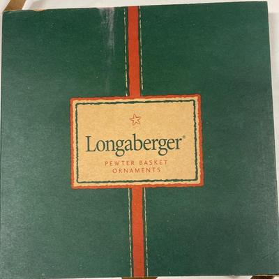 Longaberger 4 pewter basket ornaments