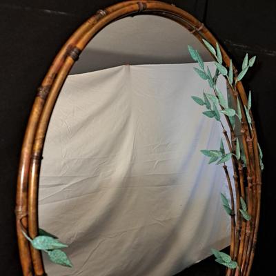 Andy Brinkley Sculptural Copper Bamboo Wall Mirror (LR-SD)