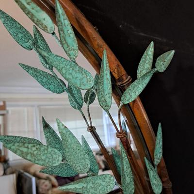 Andy Brinkley Sculptural Copper Bamboo Wall Mirror (LR-SD)