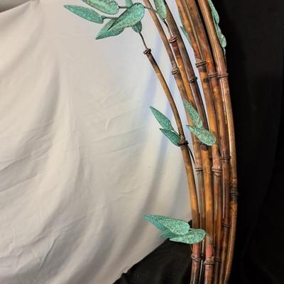 Andy Brinkley Sculptural Copper Bamboo Wall Mirror (LR-SD)