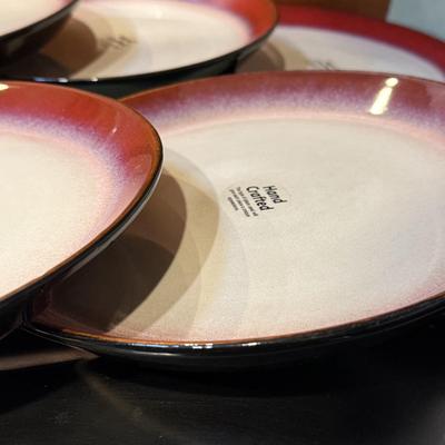 Pfaltzgraff Aria Red Set of Six New Dinner Plates (K-HS)