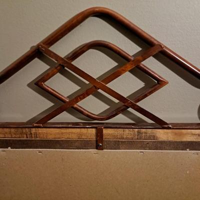 Unique Wood and Metal Beveled Mirror (LR-SD)