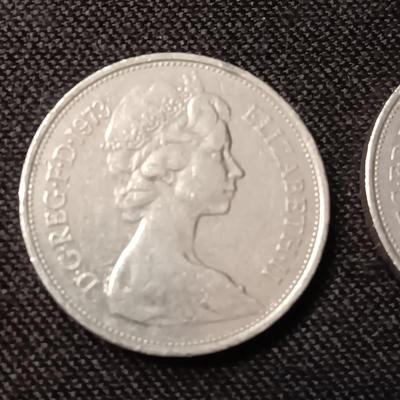 '68, '73, '76, '79 D-G-REG-F-D ELIZABETH II 10 NEW PENCE