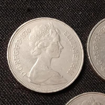3 -1970'S, '68, '79 D-G-REG-F-D ELIZABETH II 10 NEW PENCE