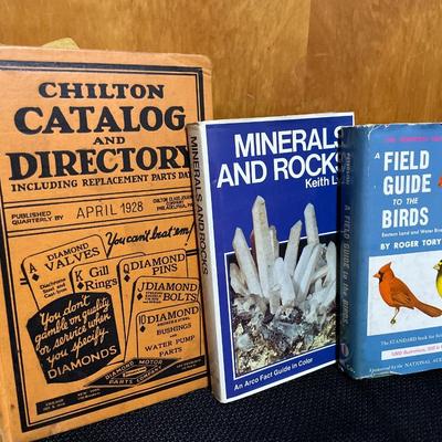 Vintage Chilton’s catalog & mineral books