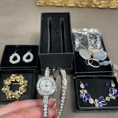 Silver tone watch set and more