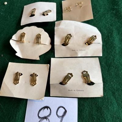 Vintage Clip On Earrings