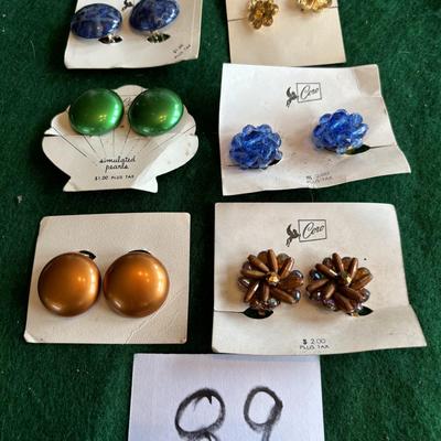 Vintage Clip On Earrings