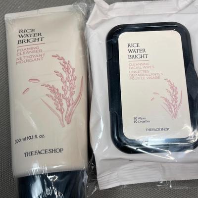 Rice Water foaming cleanser and wipes