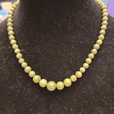 Green stone necklace