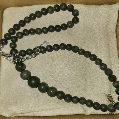 Green stone necklace