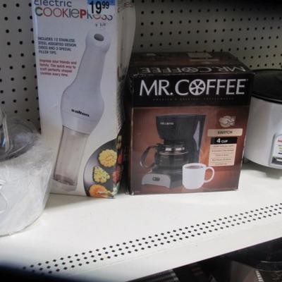 Small Appliances SANYO Warmer Krups Mr. Coffee 4 Cup Electric Cookie Press