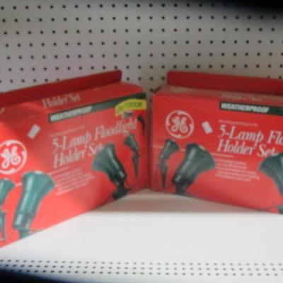 Weatherproof GE 5 Lamp Floodlight Holder Set